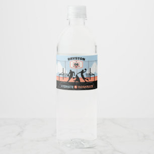 Étiquette Pour Bouteilles D'eau À La Cour Basketball