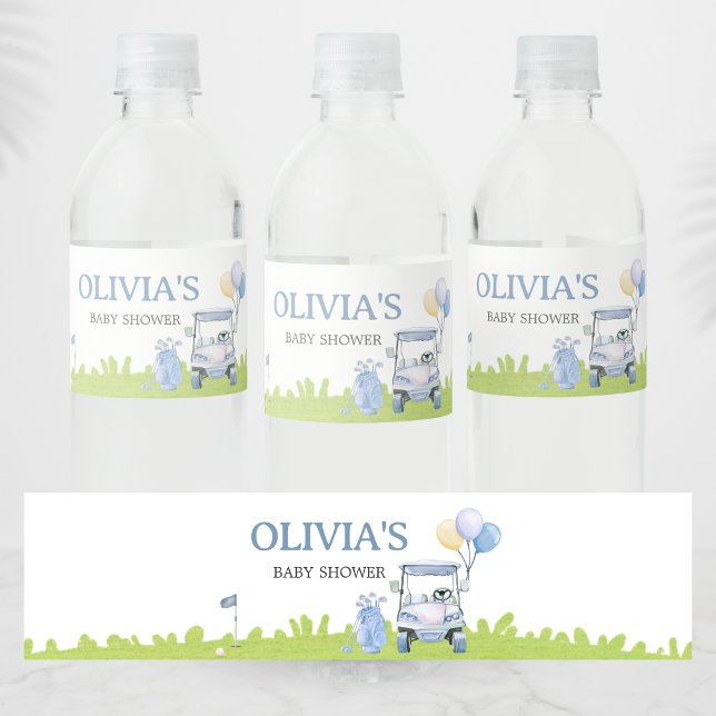 Étiquette Pour Bouteilles D'eau A Little Putter Golf Baby Shower (Golf A Little Putter Baby Shower Bottle Label)
