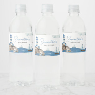 Étiquette Pour Bouteilles D'eau Ahoy It’s A Boy Nautical