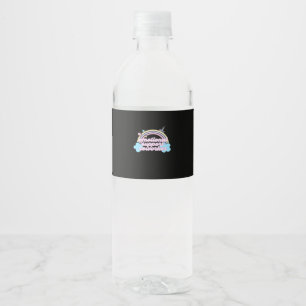 Étiquette Pour Bouteilles D'eau Aide émotionnelle Coworker Pastel Arc-en-ciel Surd