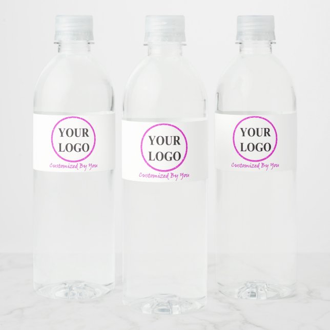 ÉTIQUETTE POUR BOUTEILLES D'EAU AJOUTER VOTRE LOGO ICI (Bouteilles)