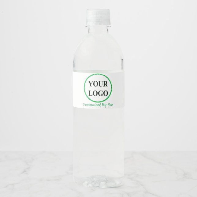 ÉTIQUETTE POUR BOUTEILLES D'EAU AJOUTER VOTRE LOGO ICI (Devant)