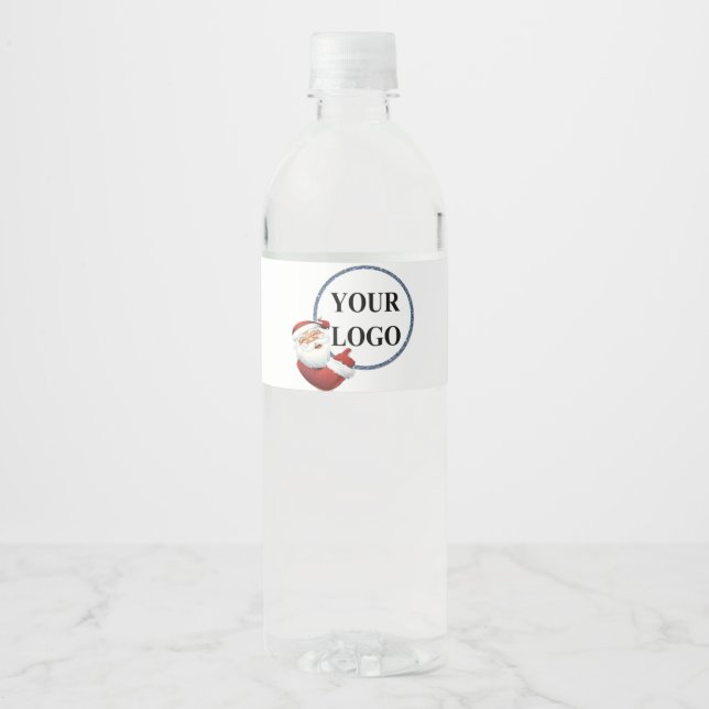 ÉTIQUETTE POUR BOUTEILLES D'EAU AJOUTER VOTRE LOGO ICI (Devant)