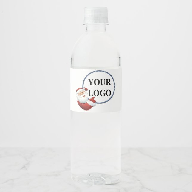 Étiquette Pour Bouteilles D'eau Ajouter votre logo Noël (Devant)