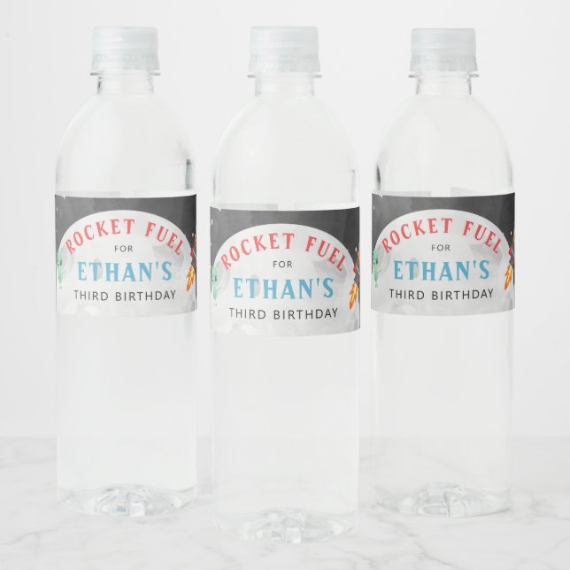 Étiquette Pour Bouteilles D'eau Alien de l'espace extra-atmosphérique Anniversaire (Bouteilles)