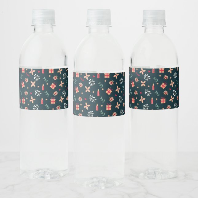 Étiquette Pour Bouteilles D'eau Ambiance de Noël (Bouteilles)