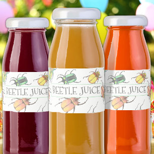 Étiquette Pour Bouteilles D'eau Amour Bugs Beetle Juice Party