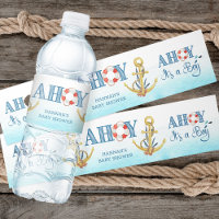 Ancre nautique Ahoy C'est un Baby shower garçon