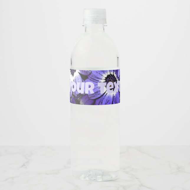 Étiquette Pour Bouteilles D'eau Anémone (Devant)