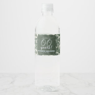Étiquette Pour Bouteilles D'eau Anémones Vertes Fête d'Anniversaire des Femmes Élé