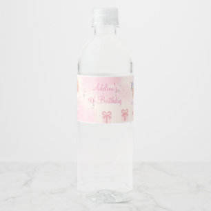 Étiquette Pour Bouteilles D'eau Anniversaire de la princesse Ballerina