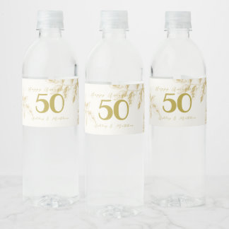 Étiquette Pour Bouteilles D'eau Anniversaire de mariage écriture personnalisée vin