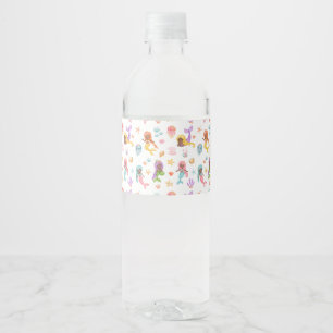 Étiquette Pour Bouteilles D'eau Anniversaire de Mermaid