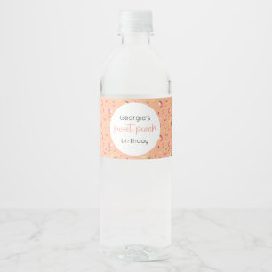 Étiquette Pour Bouteilles D'eau Anniversaire de Sweet Peach