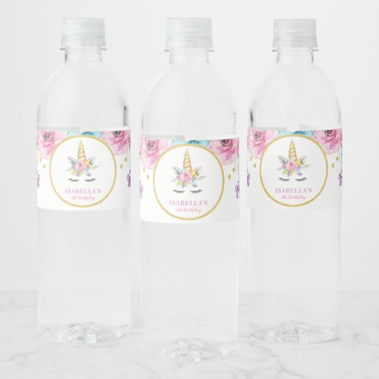 10 X Personnalise Licorne Fleur Or Fete D Anniversaire Bouteille D Eau Etiquettes Autocollant Maison Autres Huntech Com Br