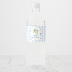 Étiquette Pour Bouteilles D'eau Anniversaire Lemon Blue