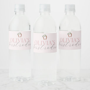 Étiquette Pour Bouteilles D'eau Anniversaire rosé de cofille occidentale