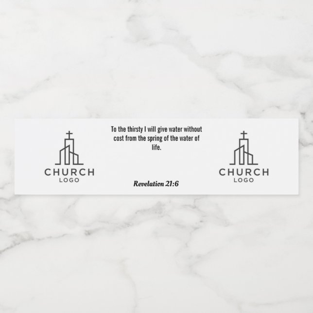 Étiquette Pour Bouteilles D'eau Apocalypse 21:6 Étiquette d'eau (Étiquettes simples)