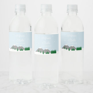 Étiquette Pour Bouteilles D'eau Après Bébé Fête de Naissance Bébé Hiver