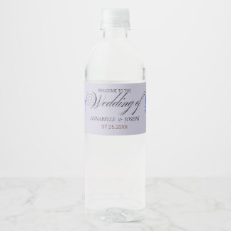 Étiquette Pour Bouteilles D'eau aquarelles Florales Botanique Moderne Mariage