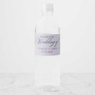 Étiquette Pour Bouteilles D'eau aquarelles Florales Mariage Botanique Moderne