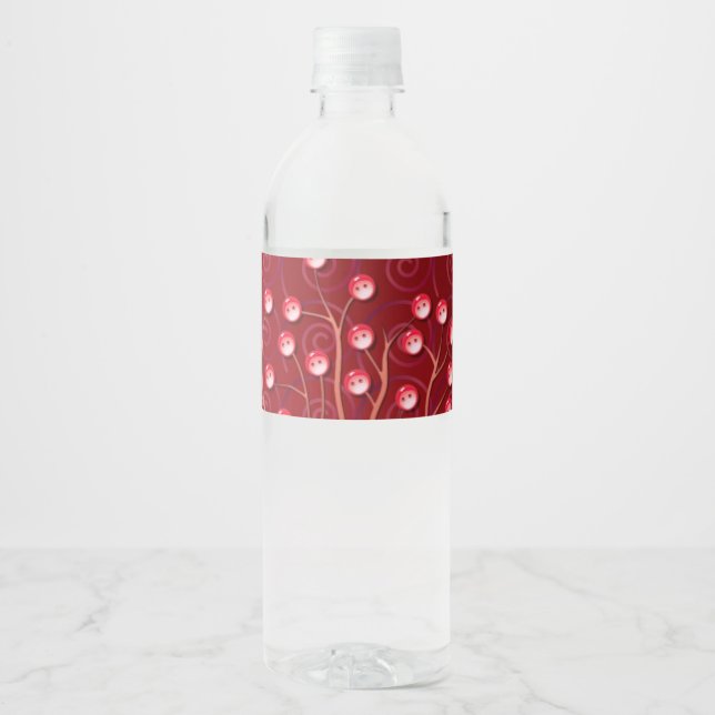 Étiquette Pour Bouteilles D'eau Arborescence des boutons (Devant)