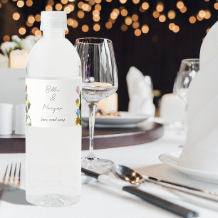 Étiquette Pour Bouteilles D'eau Arc-en-ciel vibrant minimaliste Tulipe LGBTQ+