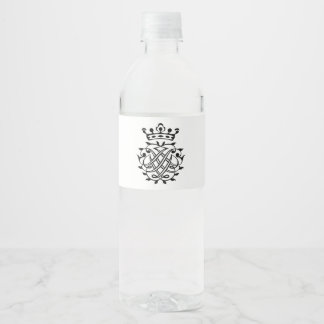 Étiquette Pour Bouteilles D'eau Armoiries Monogramme Insigne de Johann Sebastian B