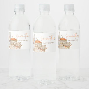 Étiquette Pour Bouteilles D'eau Automne Citrouille tomber amoureux
