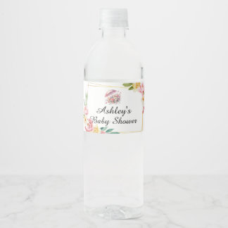 Étiquette Pour Bouteilles D'eau Avril Douches apporte mai Baby shower de fleurs