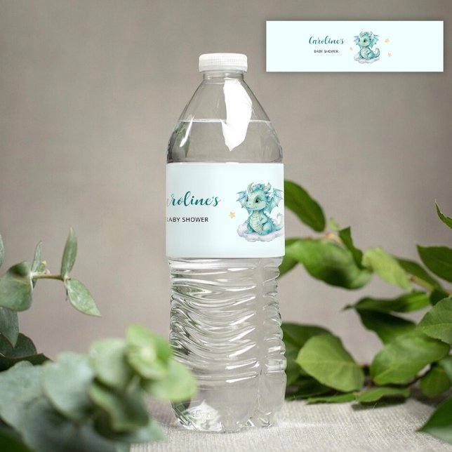 Étiquette Pour Bouteilles D'eau Baby Dragon (Créateur téléchargé)