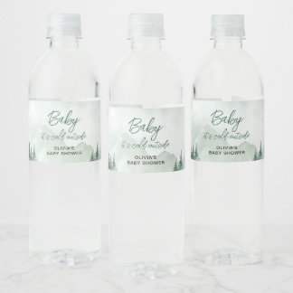 Étiquette Pour Bouteilles D'eau Baby it's Cold Outside Baby Shower