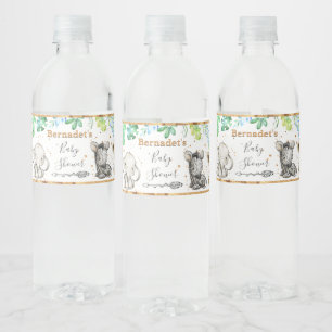 Étiquette Pour Bouteilles D'eau Baby shower animal Safari