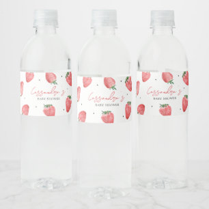 Étiquette Pour Bouteilles D'eau Baby shower Berry Sweet Strawberry