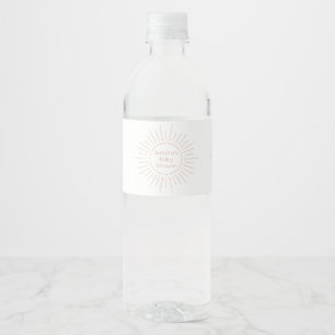 Étiquette Pour Bouteilles D'eau Baby shower Boho Sun