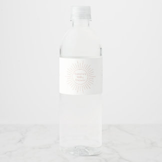 Étiquette Pour Bouteilles D'eau Baby shower Boho Sun