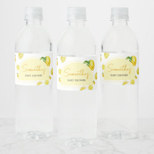 Étiquette Pour Bouteilles D'eau Baby shower Citrus Lemon