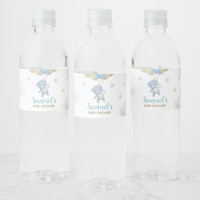 Étiquette Pour Bouteilles D'eau Baby shower d'attente de l'ours (Bouteilles)
