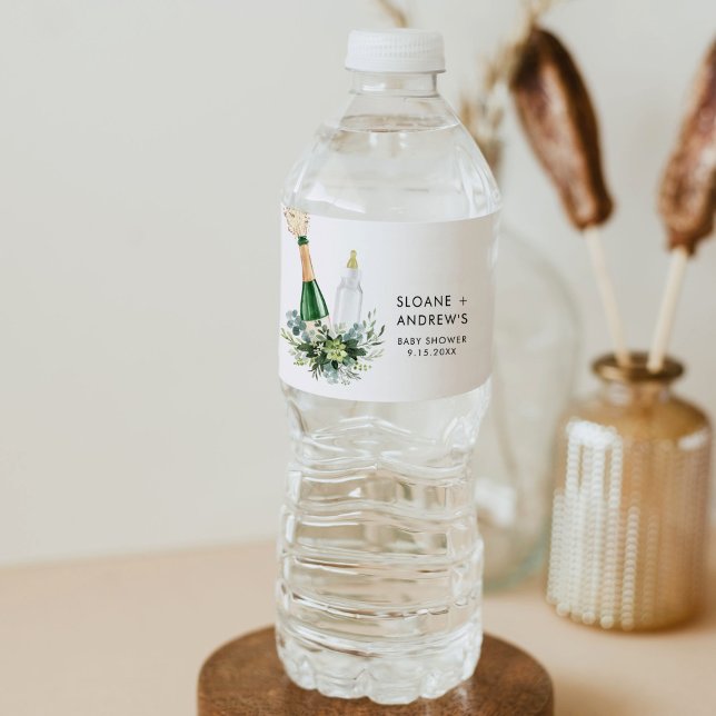 Étiquette Pour Bouteilles D'eau BABY SHOWER de bouteilles REMY Poppin (Créateur téléchargé)