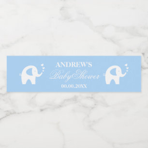 Étiquette Pour Bouteilles D'eau Baby shower de garçons personnalisé par élépha