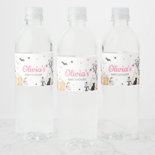 Étiquette Pour Bouteilles D'eau Baby shower de la petite fille Halloween Boo