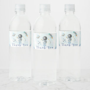 Étiquette Pour Bouteilles D'eau Baby shower de l'astronaute spatial roquettes de g