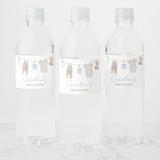 Étiquette Pour Bouteilles D'eau Baby shower de linge de bébé doux (Bouteilles)