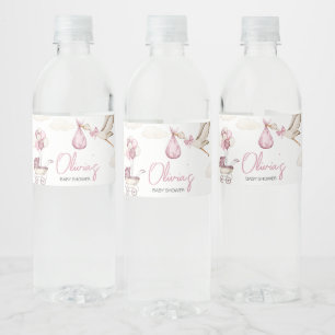 Étiquette Pour Bouteilles D'eau Baby shower de livraison spéciale Girl Storck