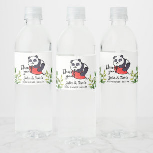 Étiquette Pour Bouteilles D'eau Baby shower de Merci de Panda