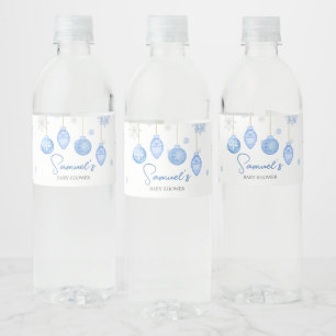 Étiquette Pour Bouteilles D'eau Baby shower de Noël bébé Père Noël