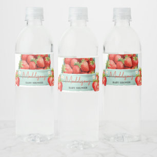 Étiquette Pour Bouteilles D'eau Baby shower d'été aux fraises