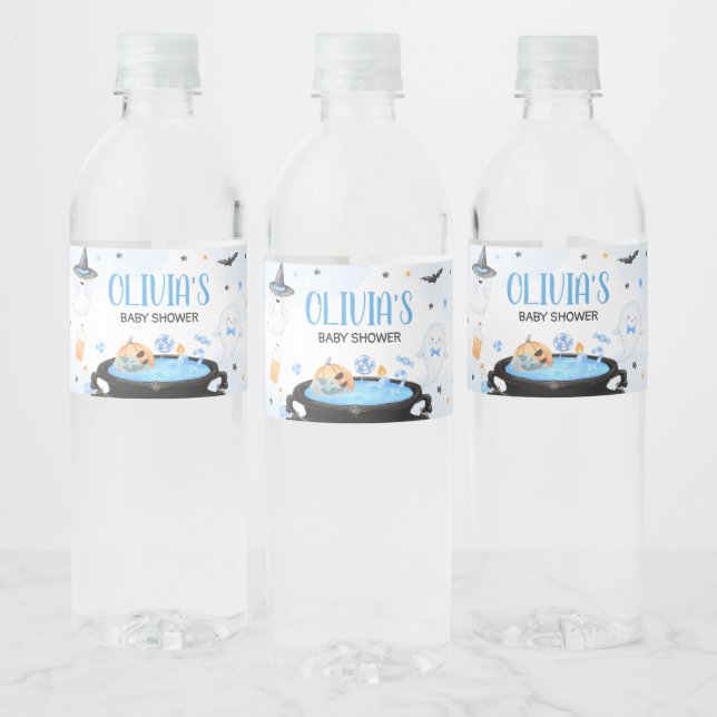 Étiquette Pour Bouteilles D'eau Baby shower d'Halloween Boo-y (Bouteilles)