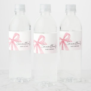Étiquette Pour Bouteilles D'eau Baby shower d'Halloween de petite fille rose