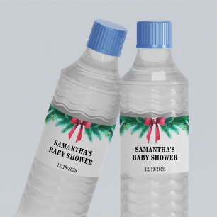 Étiquette Pour Bouteilles D'eau Baby shower d'hiver Noël